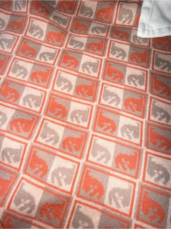 Obey Andre the Giant Orange Patterned Crop Rugby Shirt Rare - Picture 3 of 6